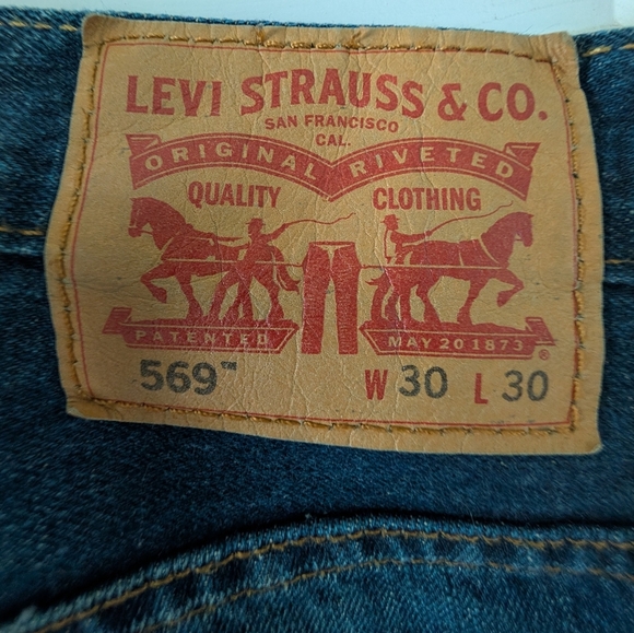 Levi's 569 Straight Leg Men's Blue Jeans W30 L30 - Picture 3 of 3